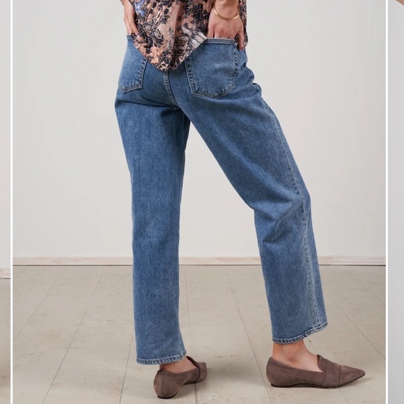 SLVRLAKE London Crop Straight Leg Jeans King Canyon Wash Size 30 - Picture 5 of 17